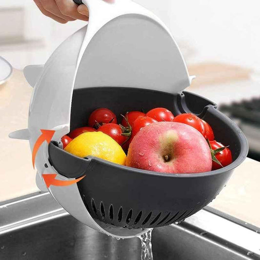 7-इन-1 मैजिक सब्ज़ी कटर – बड़े बास्केट के साथ “7-in-1 Magic Vegetable Cutter with Drain Basket – Large Capacity”